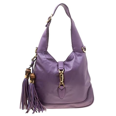 gucci jackie purple|gucci leather shoulder bag.